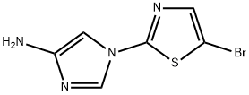 1-(5-Bromothiazol-2-yl)-4-aminoimidazole 化学構造式