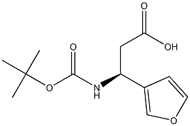 (S)-3-((tert-butoxycarbonyl)amino)-3-(furan-3-yl)propanoic acid Structure