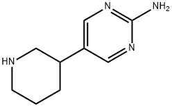 2-Amino-5-(piperidin-3-yl)pyrimidine,1368377-33-6,结构式