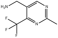 (2-Methyl-4-(trifluoromethyl)pyrimidin-5-yl)methanamine 化学構造式