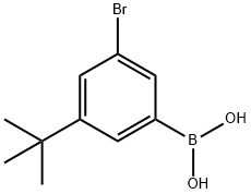 Boronic acid, B-[3-bromo-5-(1,1-dimethylethyl)phenyl]- 化学構造式