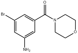 3-Bromo-5-[(morpholin-4-yl)carbonyl]aniline 结构式