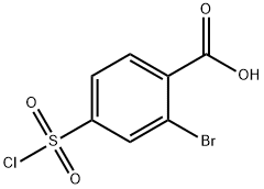 2-bromo-4-(chlorosulfonyl)benzoic acid Structure