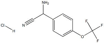2-amino-2-[4-(trifluoromethoxy)phenyl]acetonitrile hydrochloride Struktur