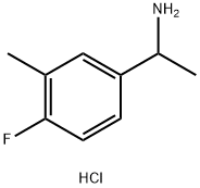 1-(4-氟-3-甲基苯基)乙-1-胺盐酸盐,1376217-48-9,结构式