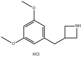 3-[(3,5-dimethoxyphenyl)methyl]azetidine hydrochloride Struktur