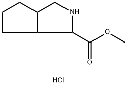 methyl octahydrocyclopenta[c]pyrrole-1-carboxylate hydrochloride Structure