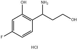 2-(1-AMINO-3-HYDROXYPROPYL)-5-FLUOROPHENOL HYDROCHLORIDE,1379944-06-5,结构式