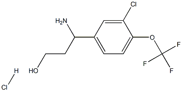3-AMINO-3-[3-CHLORO-4-(TRIFLUOROMETHOXY)PHENYL]PROPAN-1-OL HYDROCHLORIDE 化学構造式