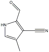 2-formyl-4-methyl-1H-pyrrole-3-carbonitrile 化学構造式