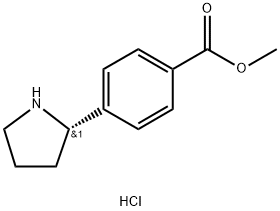 METHYL 4-((2S)PYRROLIDIN-2-YL)BENZOATE HYDROCHLORIDE 化学構造式