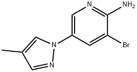 2-Amino-3-bromo-5-(4-methyl-1H-pyrazol-1-yl)pyridine Structure