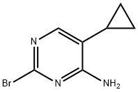 2-Bromo-4-amino-5-(cyclopropyl)pyrimidine 化学構造式