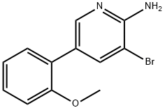 2-Amino-3-bromo-5-(2-methoxyphenyl)pyridine Structure