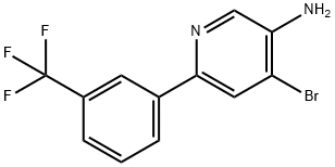 4-Bromo-3-amino-6-(3-trifluoromethylphenyl)pyridine 化学構造式