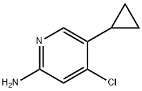 2-Amino-4-chloro-5-(cyclopropyl)pyridine 化学構造式