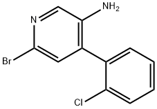 2-Bromo-5-amino-4-(2-chlorophenyl)pyridine 化学構造式