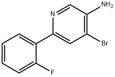 4-Bromo-3-amino-6-(2-fluorophenyl)pyridine 结构式