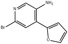 2-Bromo-5-amino-4-(2-furyl)pyridine Struktur