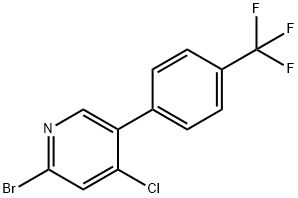 2-Bromo-4-chloro-5-(4-trifluoromethylphenyl)pyridine Structure