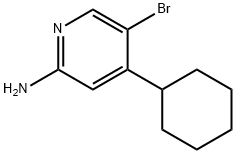 2-Amino-5-bromo-4-(cyclohexyl)pyridine,1381935-96-1,结构式