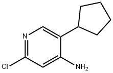 2-Chloro-4-amino-5-(cyclopentyl)pyridine 化学構造式