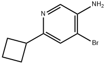 4-Bromo-3-amino-6-(cyclobutyl)pyridine 化学構造式