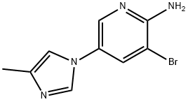 2-Amino-3-bromo-5-(4-methylimidazol-1-yl)pyridine Structure