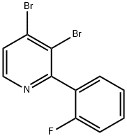 3,4-Dibromo-2-(2-fluorophenyl)pyridine,1381936-80-6,结构式