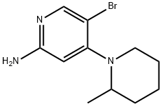 2-Amino-5-bromo-4-(2-methylpiperidin-1-yl)pyridine Structure