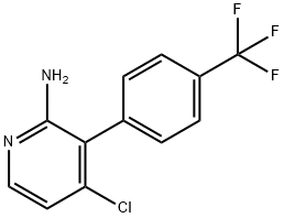 2-Amino-4-chloro-3-(4-trifluoromethylphenyl)pyridine Struktur