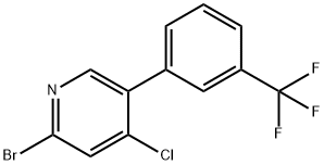 2-Bromo-4-chloro-5-(3-trifluoromethylphenyl)pyridine 结构式