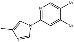 3,4-Dibromo-6-(4-methylimidazol-1-yl)pyridine,1381937-82-1,结构式