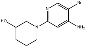 5-BROMO-2-(3-HYDROXYPIPERIDIN-1-YL)PYRIDIN-4-AMINE Structure