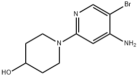 5-BROMO-2-(4-HYDROXYPIPERIDIN-1-YL)PYRIDIN-4-AMINE Struktur