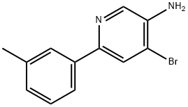 4-Bromo-3-amino-6-(3-tolyl)pyridine,1381938-06-2,结构式