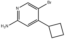 2-Amino-5-bromo-4-(cyclobutyl)pyridine Struktur