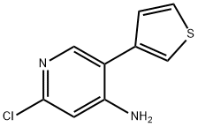 2-Chloro-4-amino-5-(3-thienyl)pyridine 化学構造式