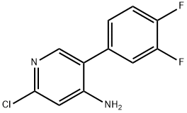 2-Chloro-4-amino-5-(3,4-difluorophenyl)pyridine 化学構造式