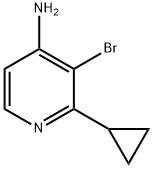 3-BROMO-2-CYCLOPROPYLPYRIDIN-4-AMINE 化学構造式