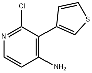 2-CHLORO-4-AMINO-3-(3-THIENYL)PYRIDINE 化学構造式