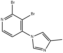 2,3-Dibromo-4-(4-methylimidazol-1-yl)pyridine Struktur