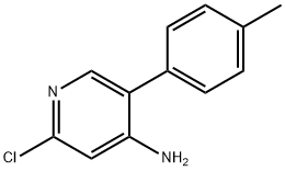 2-Chloro-4-amino-5-(4-tolyl)pyridine 化学構造式