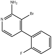 2-Amino-3-bromo-4-(2-fluorophenyl)pyridine Struktur