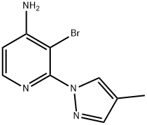 3-BROMO-2-(4-METHYL-1H-PYRAZOL-1-YL)PYRIDIN-4-AMINE Structure