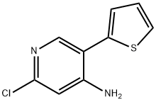 2-Chloro-4-amino-5-(2-thienyl)pyridine 化学構造式