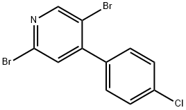 2,5-Dibromo-4-(4-chlorophenyl)pyridine Struktur