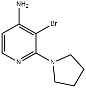 3-BROMO-2-(PYRROLIDIN-1-YL)PYRIDIN-4-AMINE 化学構造式