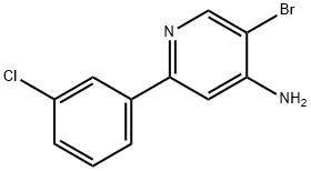 5-BROMO-2-(3-CHLOROPHENYL)PYRIDIN-4-AMINE Structure