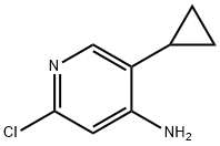 2-Chloro-4-amino-5-(cyclopropyl)pyridine 化学構造式